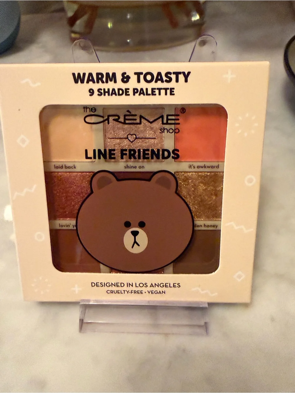 Crème shop nib Warm & Toasty Line Friends 9-Shade Palette - Brown/Gold/Orange